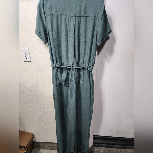 Soft Surroundings Getaway Linen Blend Jumpsuit NWT Sz 16 Casual Minimalist - Picture 9 of 12